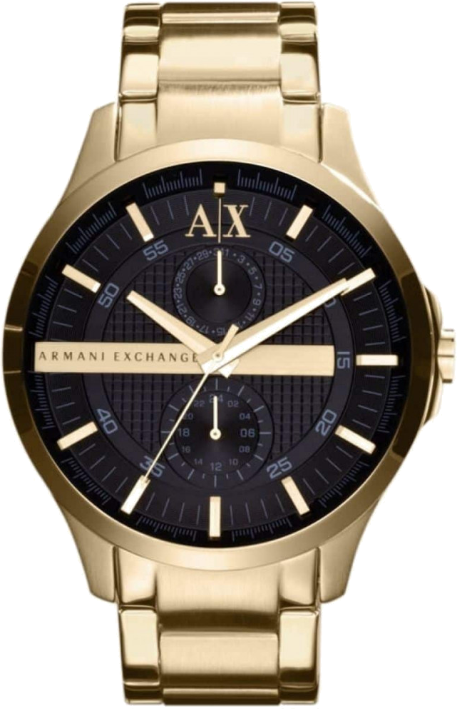Montre Homme Armani Exchange AX2122 Chronographe Quartz Acier Doré Cadran Noir