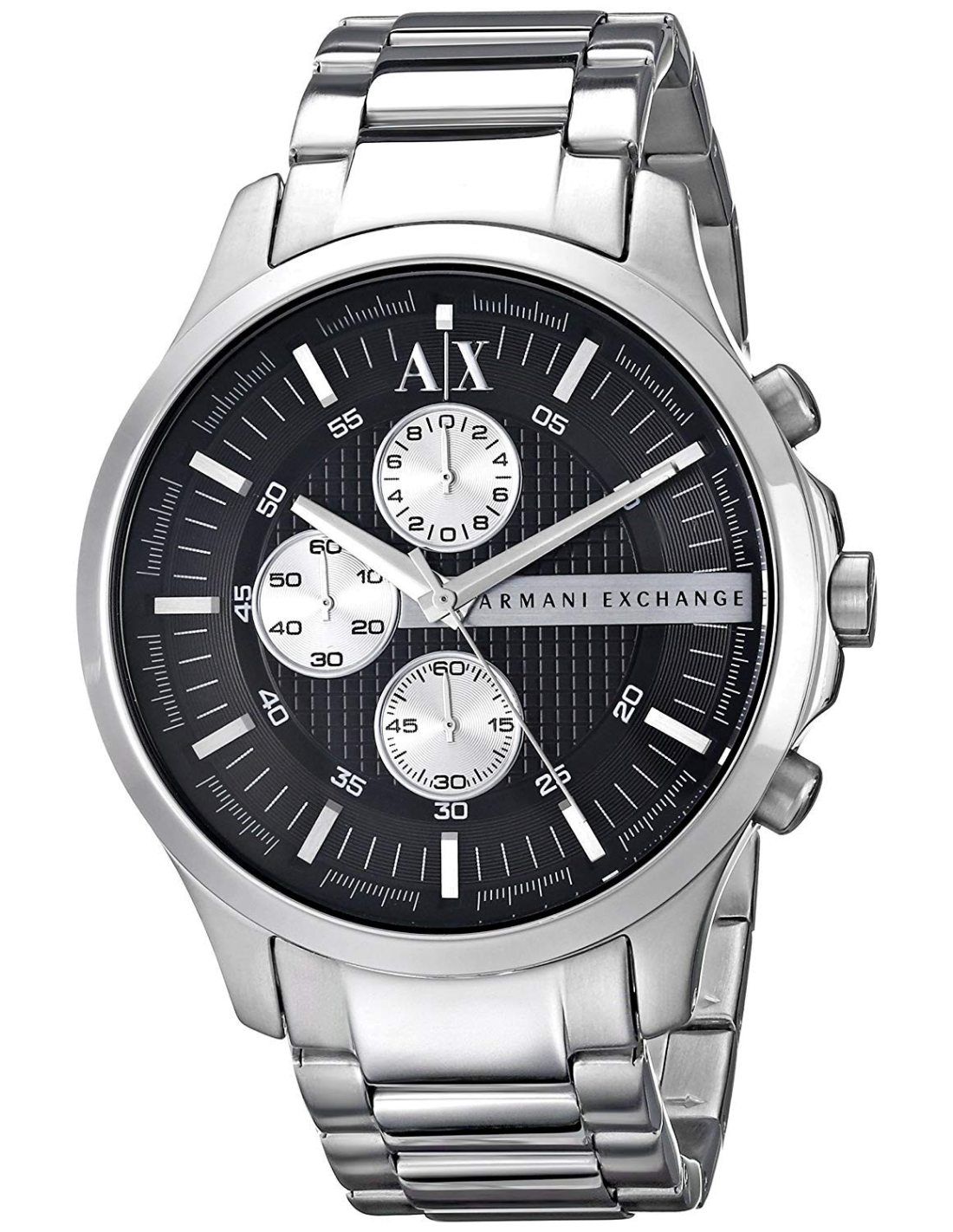 Montre Homme Armani Exchange AX2152 Chronographe Acier Argent Cadran Noir