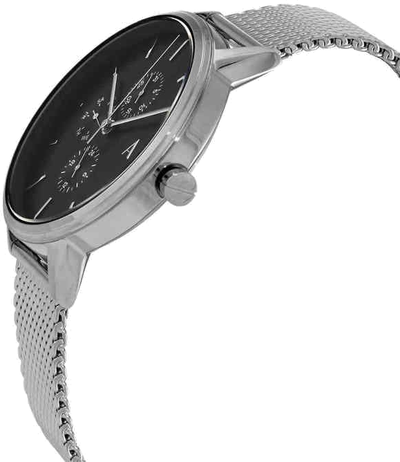 Montre Homme Armani Exchange AX2714 - Cadran Noir, Boîtier Acier Argent, Maille Milanaise vue 2