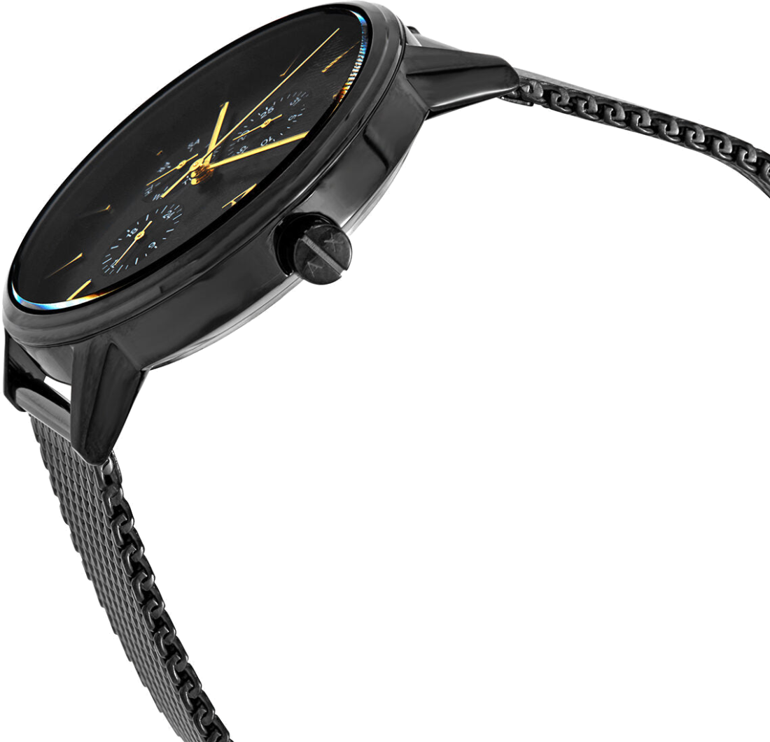 Montre Homme Armani Exchange AX2716, Cadran et Bracelet Maille Milanaise Noir vue 2