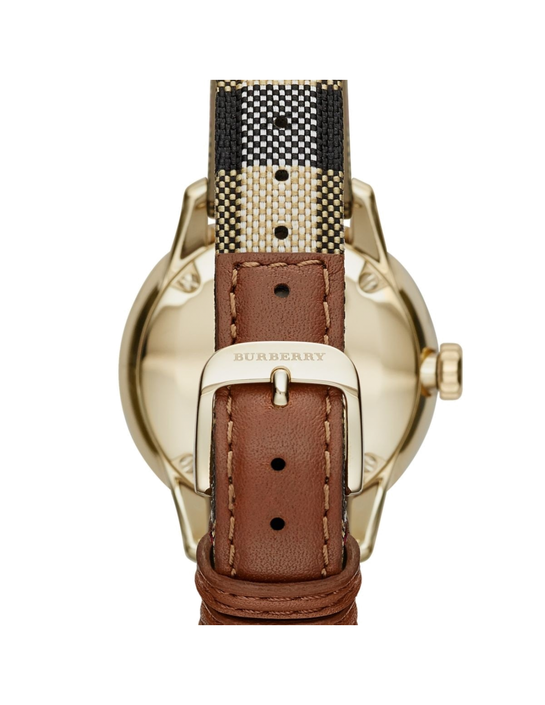 Montre Burberry BU10001 Classic Round 40mm Bracelet Cuir Monogramme vue 3