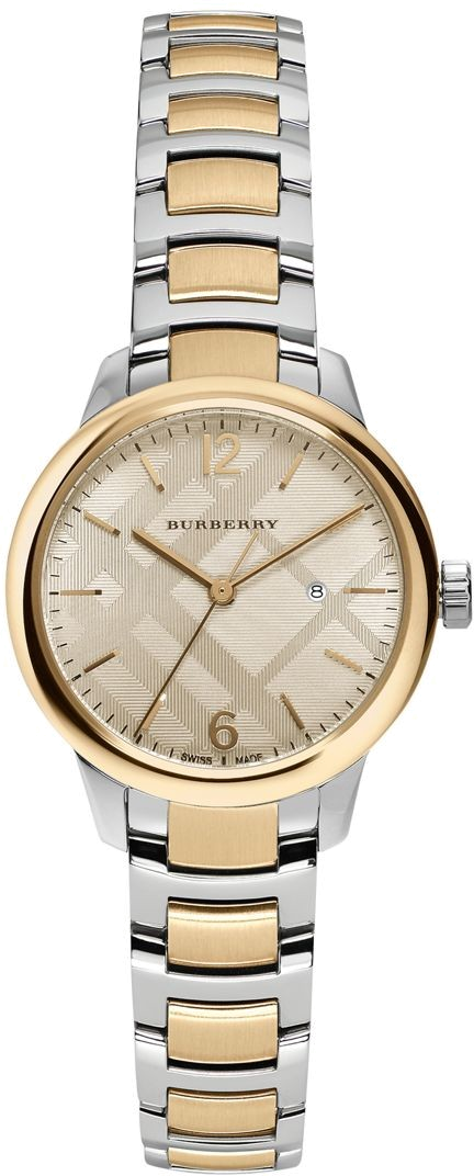 Montre Femme Burberry BU10118 Acier Bicolore Argent et Doré