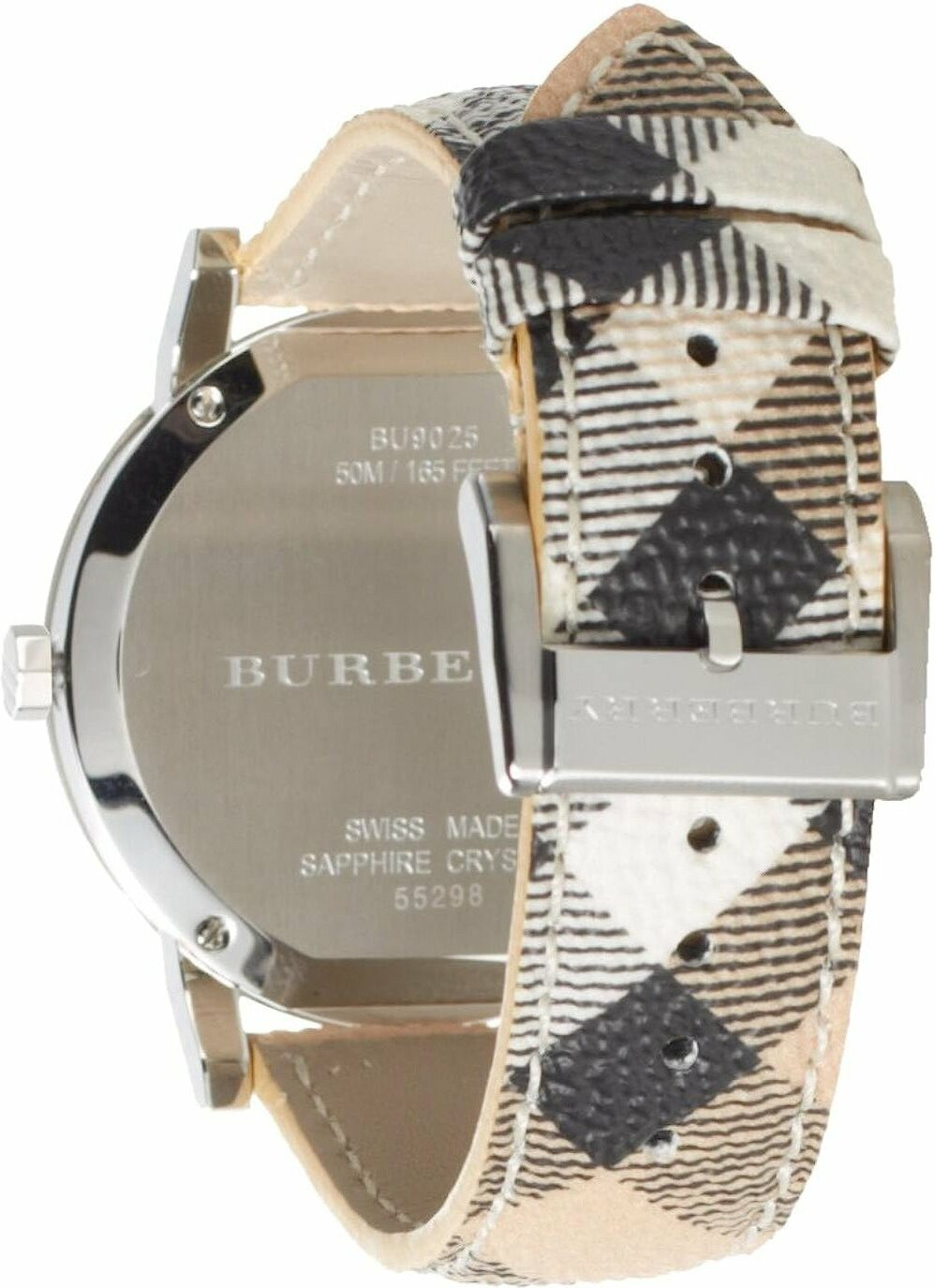 Montre Femme Burberry BU9025 The City Cuir Monogramme Argenté vue 2