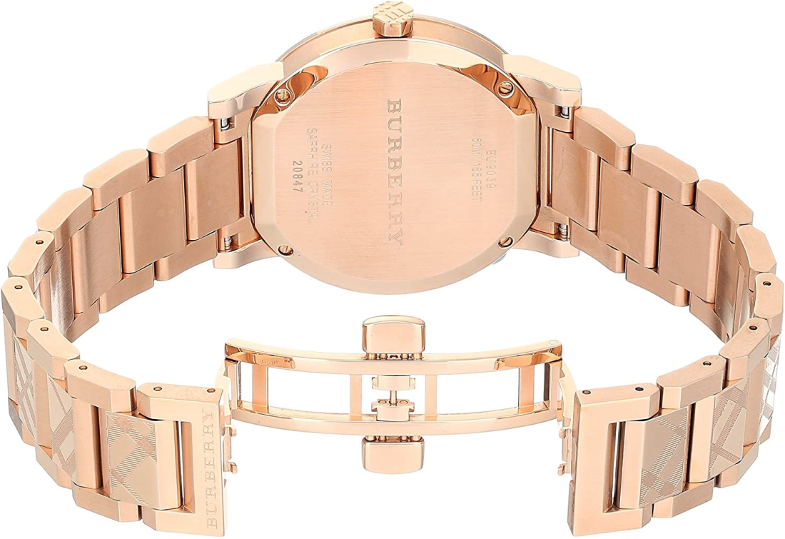 Montre Burberry BU9039 Unisexe en Acier Or Rose 38 mm vue 2
