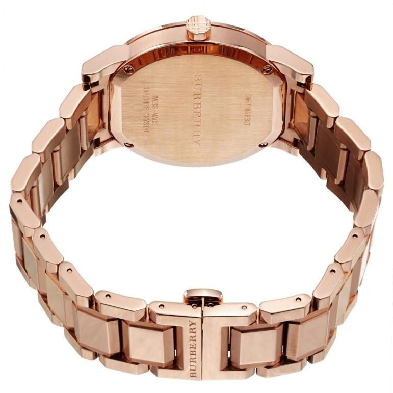 Montre Femme Burberry BU9126 The City en Acier Or Rose avec Cadran à Cristaux vue 3