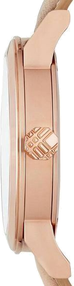 Montre Femme Burberry BU9131 The City - Cadran Argenté, Boîtier Or Rose, Bracelet Cuir Beige vue 2