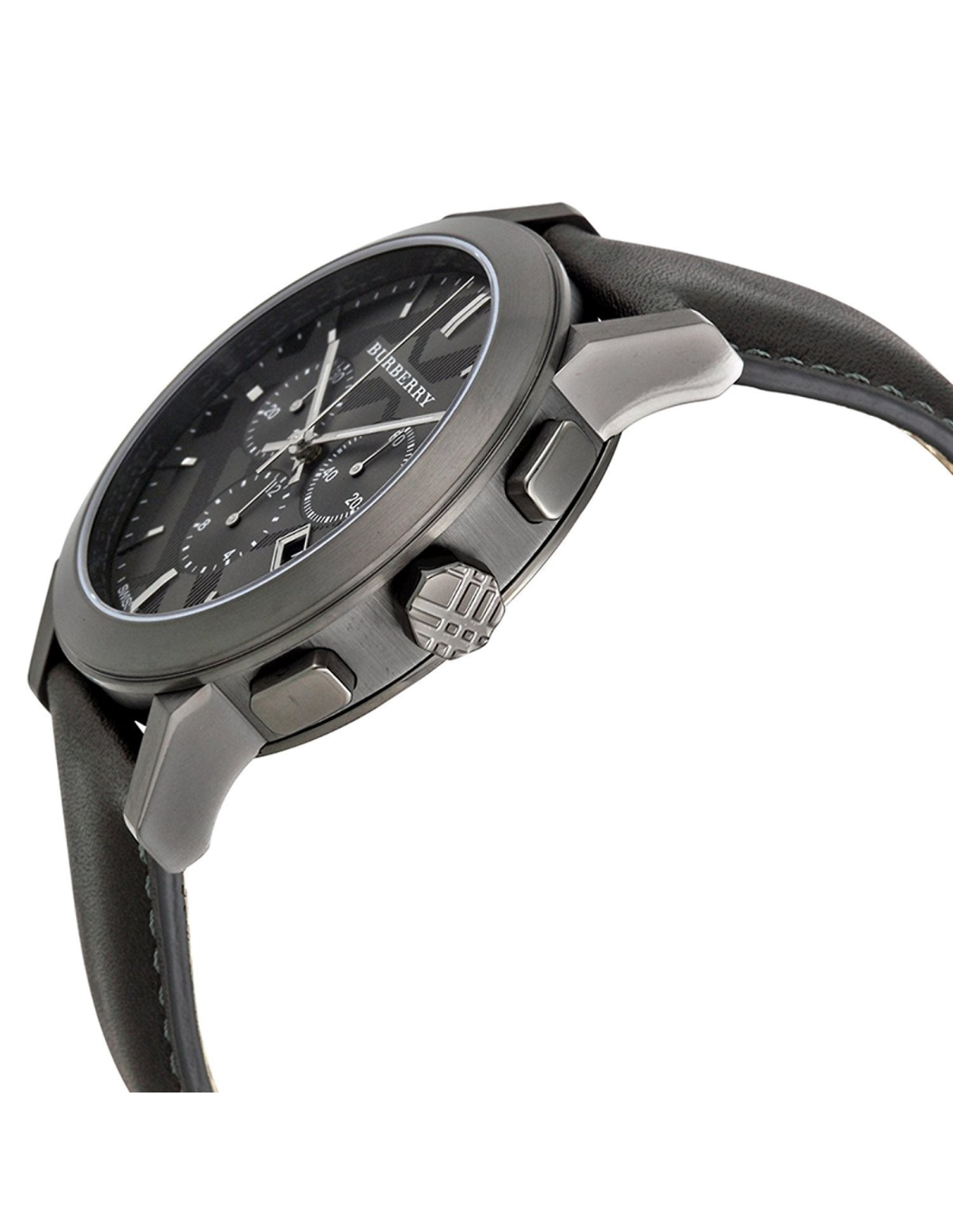 Montre homme Burberry The City BU9364 bracelet en cuir noir vue 3