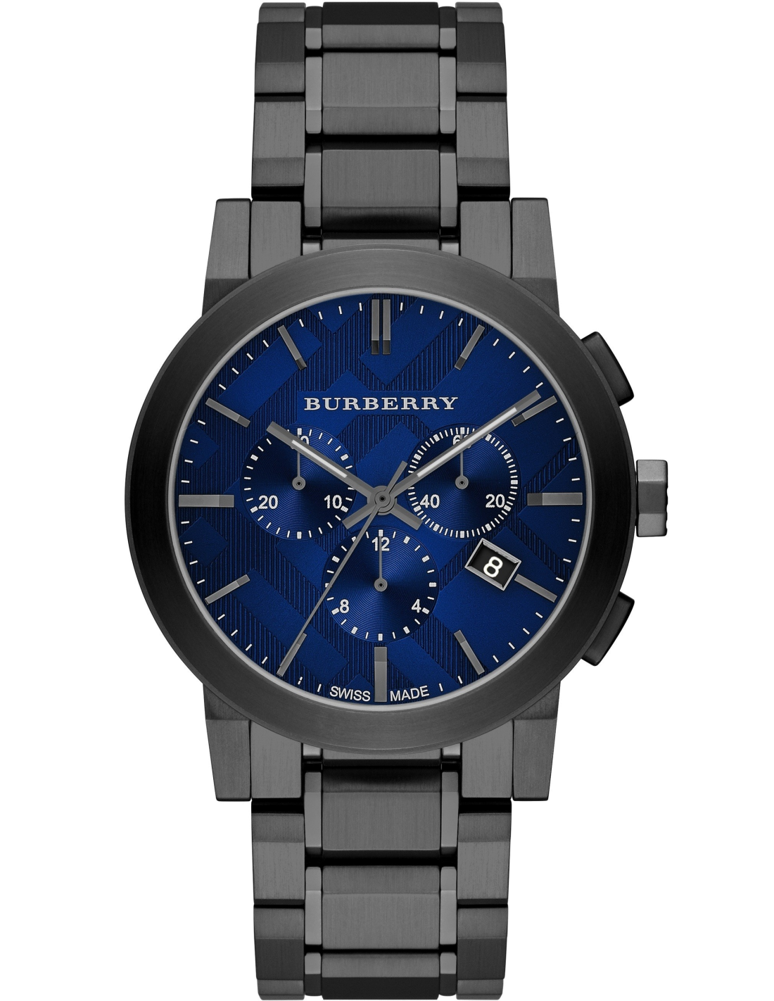 Montre Homme Burberry BU9365 Chronomètre Acier Cadran Bleu