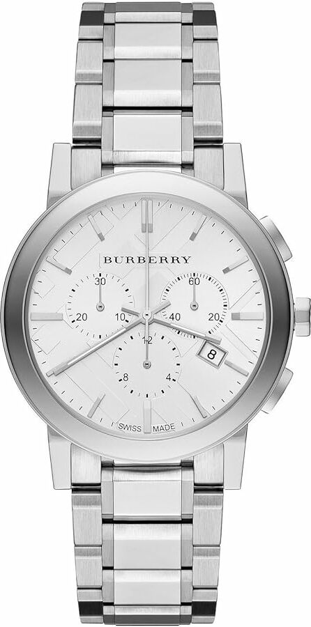 Montre Homme Burberry BU9750 Chronomètre Acier Inox Cadran Bleu Nuit