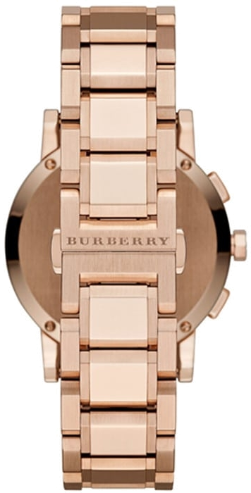 Montre Burberry BU9754 The City Chronomètre Acier Or Rose Cadran Marron Unisexe vue 3