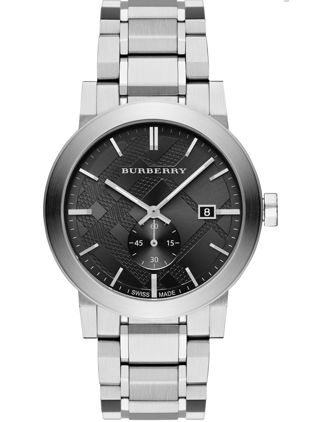 Montre Homme Burberry BU9901 Cadran Noir Acier Inoxydable Argent