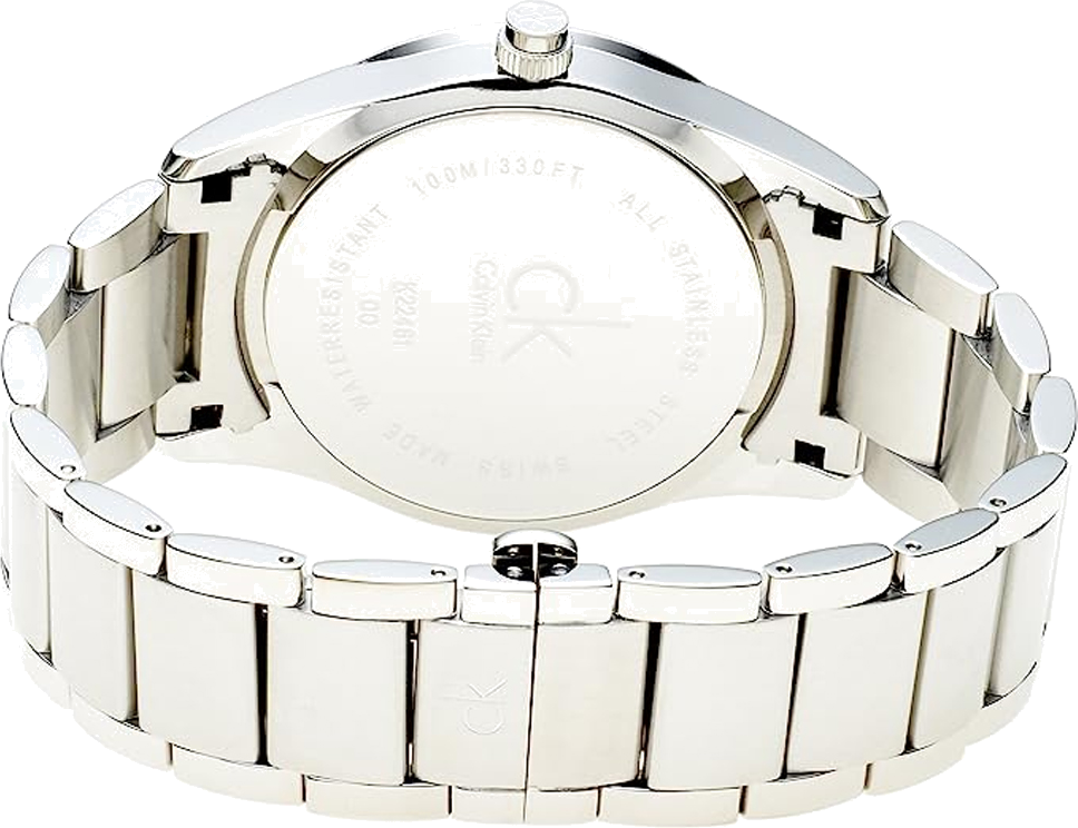 Montre Homme Calvin Klein Bold K2246107, Cadran Noir, Bracelet Acier Inoxydable Argenté vue 3