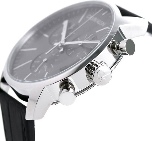 Montre Homme Calvin Klein K2G271C3 Chronomètre Cadran Noir Bracelet Cuir vue 2