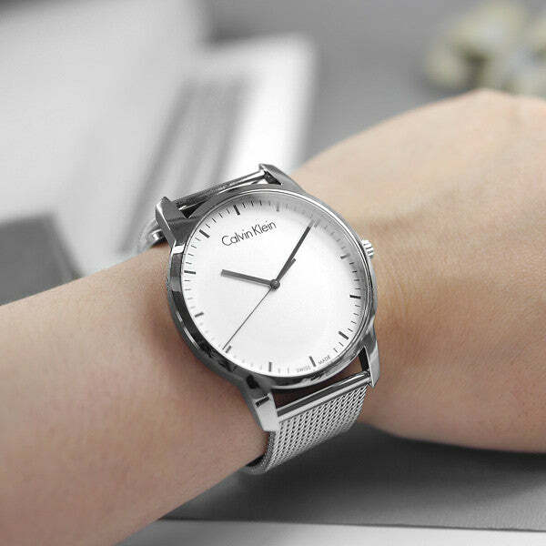 Montre Calvin Klein K2G2G126 Homme, Cadran Gris, Acier Maille Milanaise vue 3