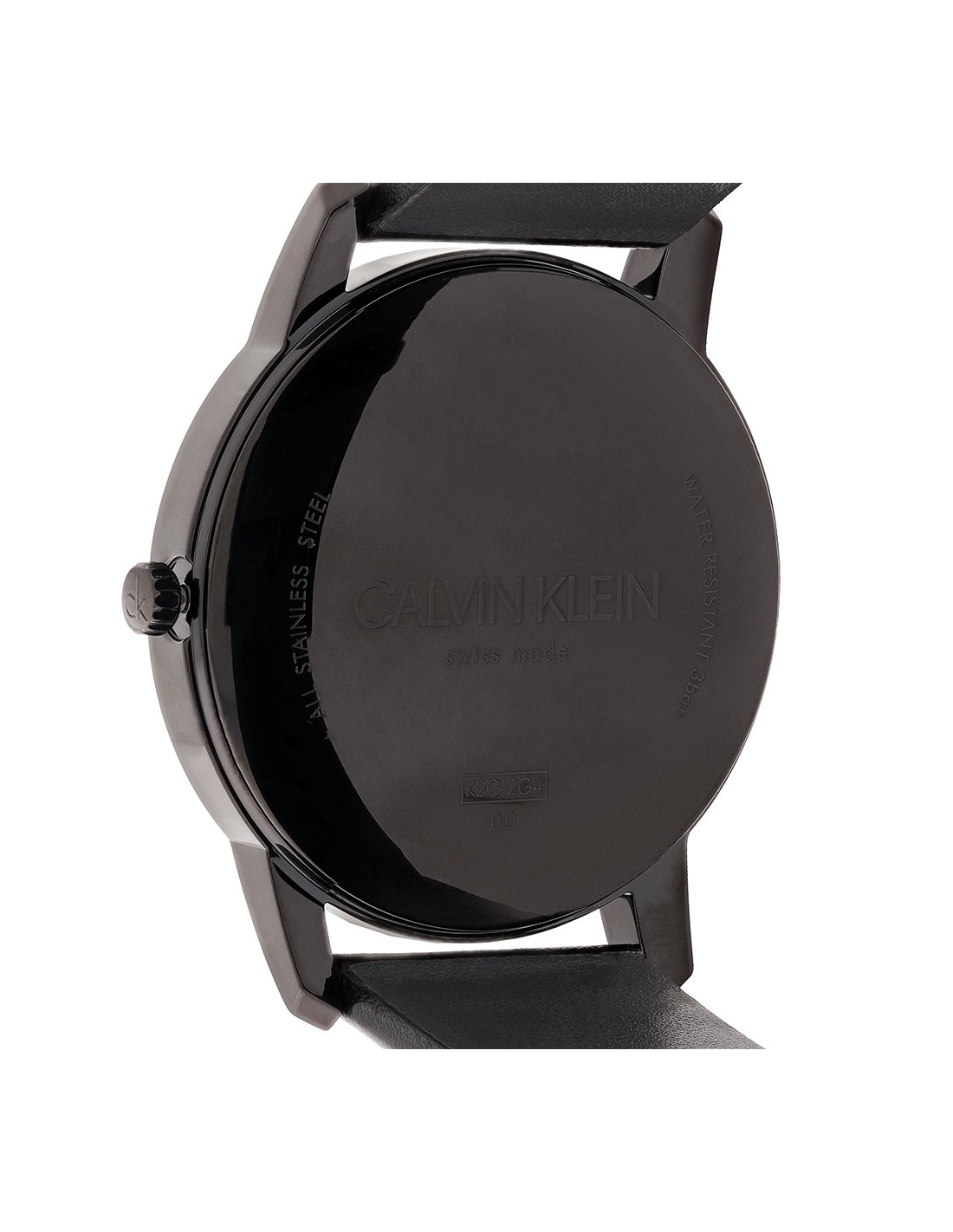 Montre Homme Calvin Klein City K2G2G4C1 - Cadran Noir, Boîtier Acier et Bracelet Cuir vue 2