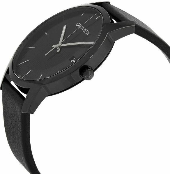 Montre Homme Calvin Klein City K2G2G4C1 - Cadran Noir, Boîtier Acier et Bracelet Cuir vue 3
