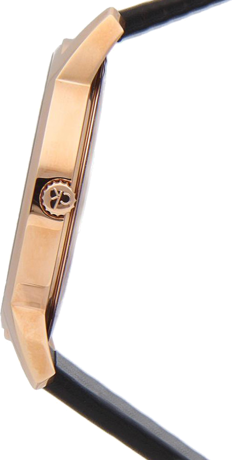 Montre Homme Calvin Klein City K2G2G6G3 - Cadran Noir, Boîtier Or Rose, Bracelet Cuir Marron vue 2