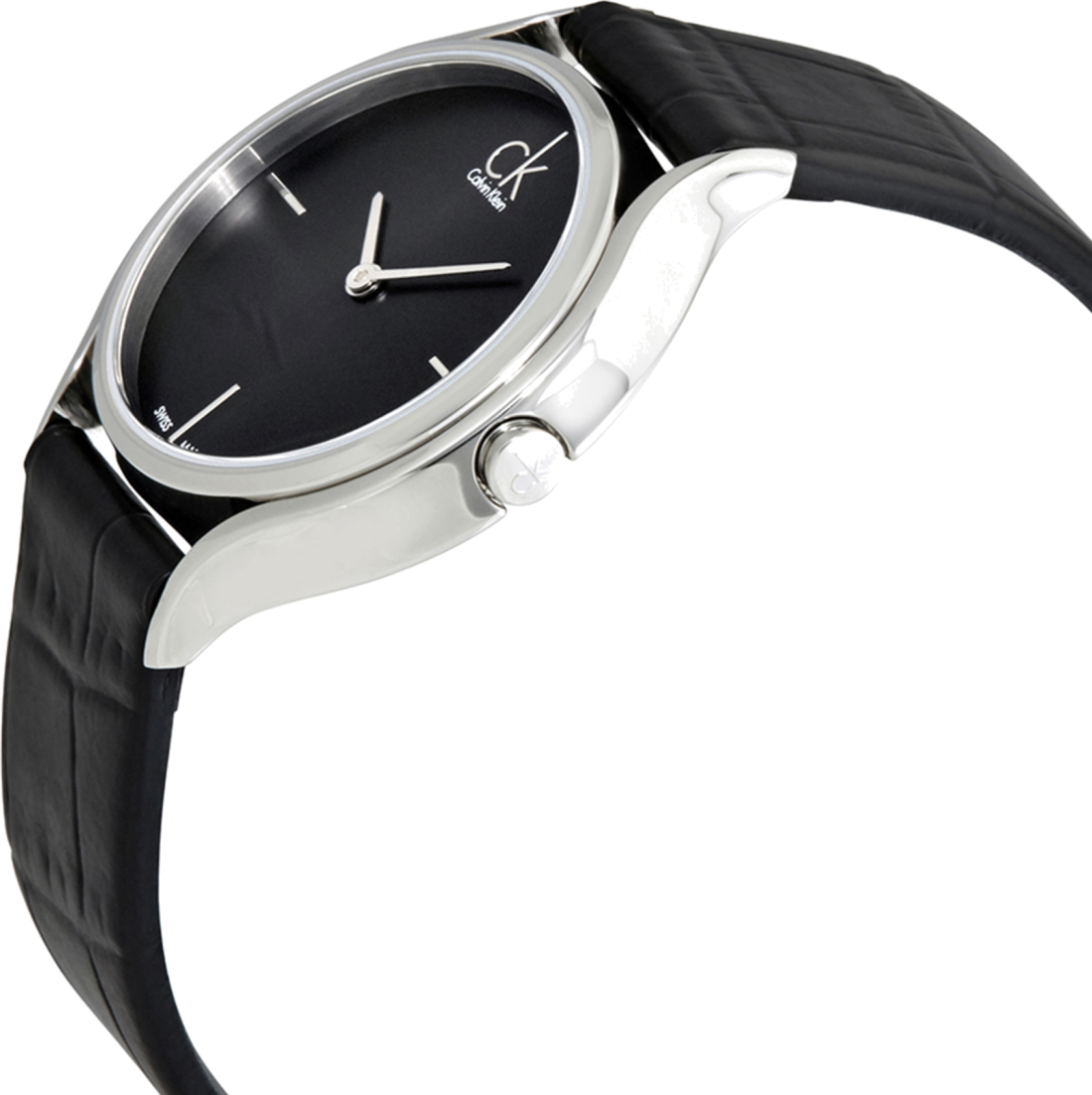 Montre Femme Calvin Klein Skirt K2U231C1 en Cuir Noir - Swiss Made vue 2