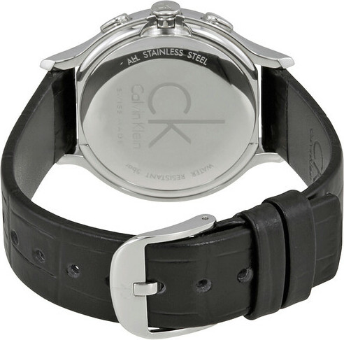 Montre Femme Calvin Klein K2U291C1 Chronographe Cadran Noir Acier Swiss Made vue 3