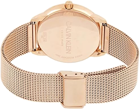 Montre Femme Calvin Klein K3M21621 Cadran Noir et Maille Milanaise Or Rose vue 3