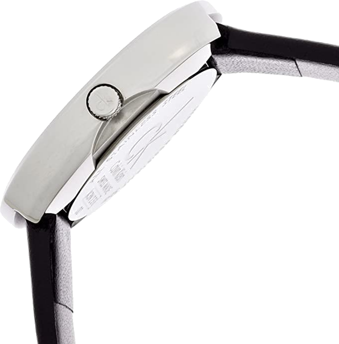 Montre Femme Calvin Klein K3N231C1 - Cadran Noir, Boîtier Argent, Bracelet Cuir vue 2