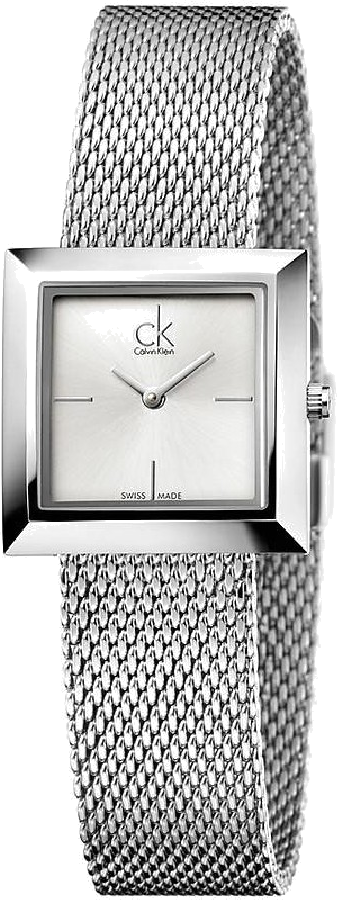 Montre Femme Calvin Klein K3R23126 Cadran Argenté Bracelet Maille Acier