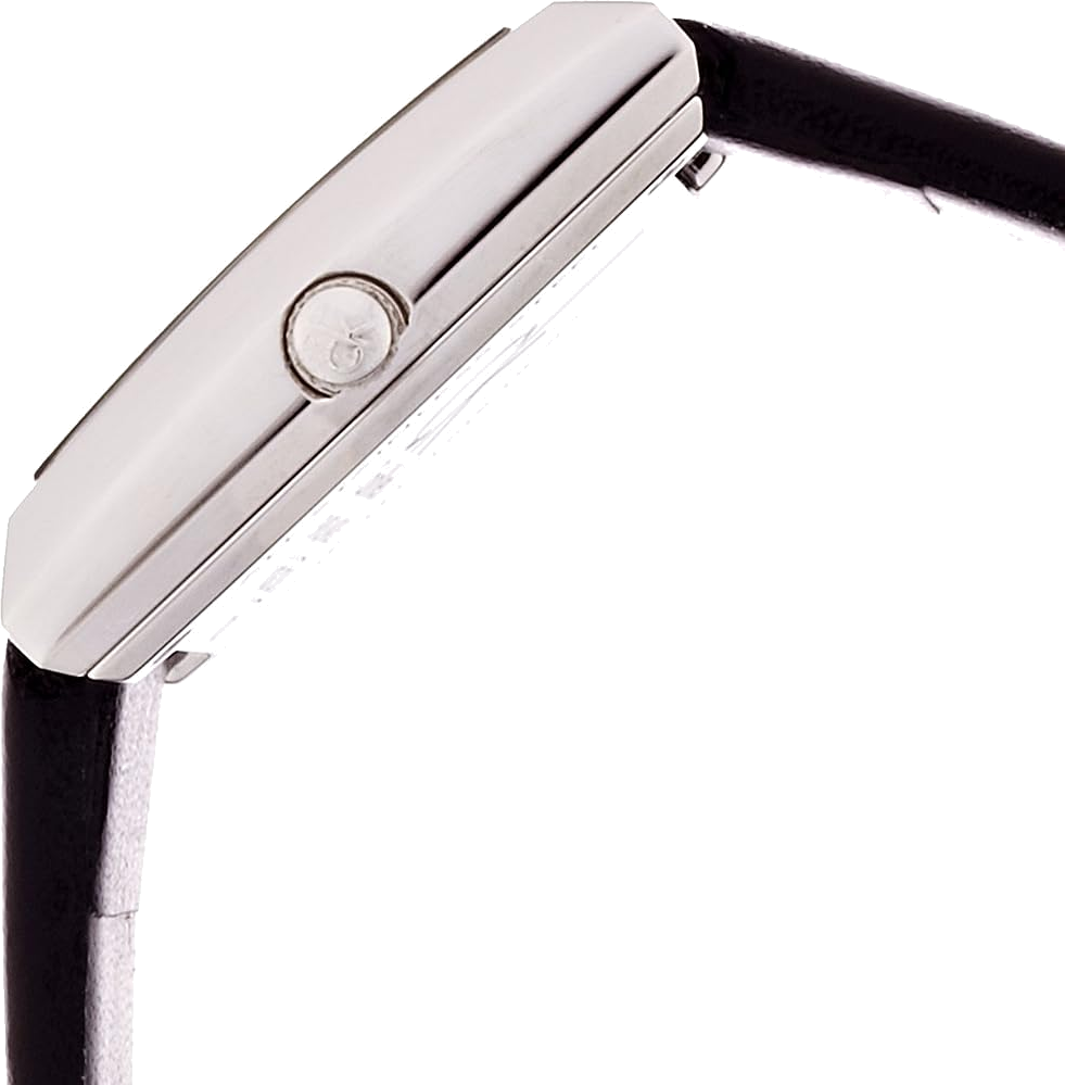 Montre Femme Calvin Klein K3R231C1 - Cadran Carré Noir, Bracelet Cuir Noir vue 2