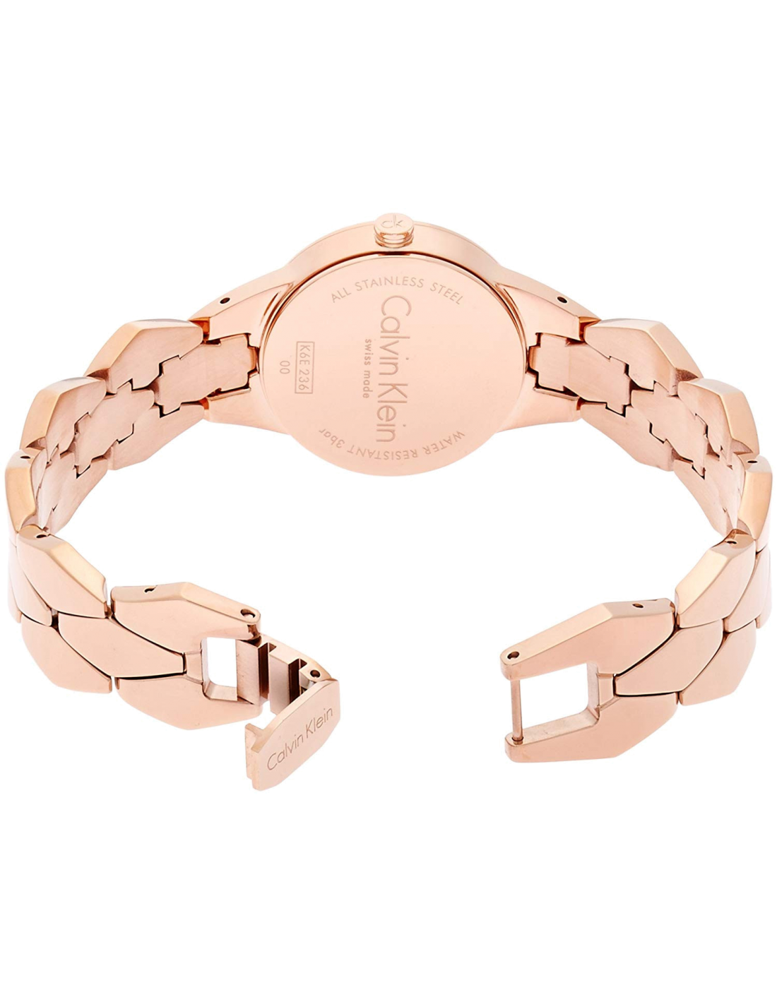 Montre Femme Calvin Klein K6E23646 en Acier Inoxydable Or Rose, Cadran Argent vue 3