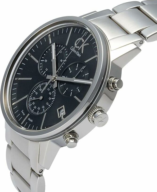 Montre Homme Calvin Klein Chronographe Post Minimal K7627161 Cadran Noir Acier vue 2