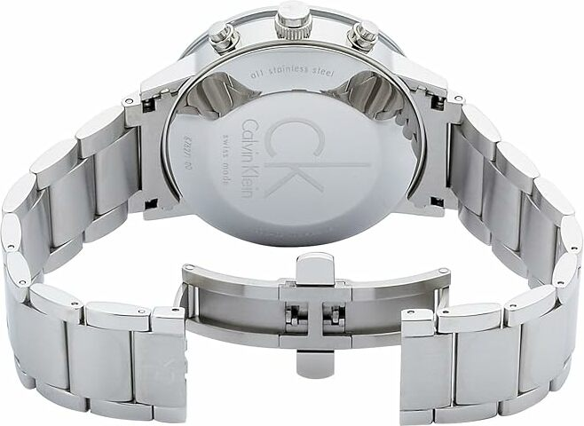 Montre Homme Calvin Klein Chronographe Post Minimal K7627161 Cadran Noir Acier vue 3