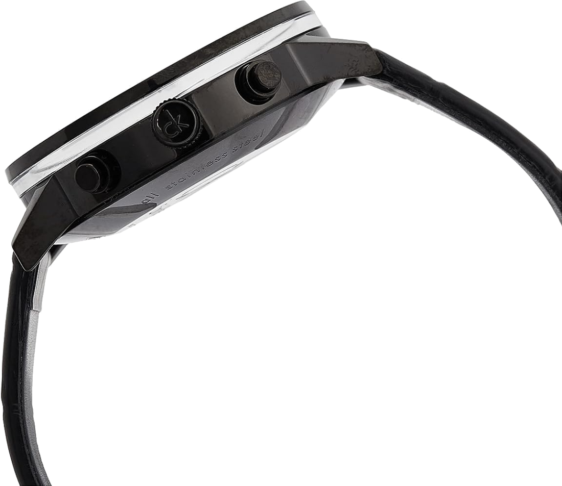 Montre Homme Calvin Klein K7627401 Chronographe Boîtier Noir Cadran 42mm Bracelet Cuir vue 2