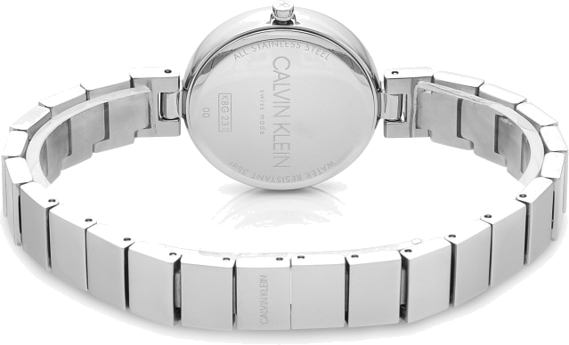 Montre Femme Calvin Klein Authentic K8G23141 Cadran Noir Acier Inoxydable Argent vue 3