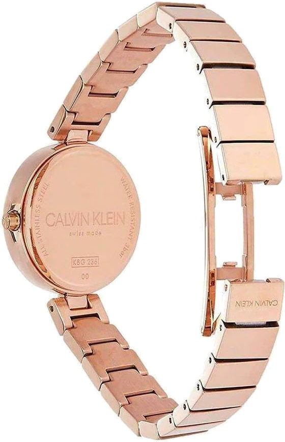 Montre Femme Calvin Klein Authentic K8G23646 en acier inoxydable doré rose vue 4