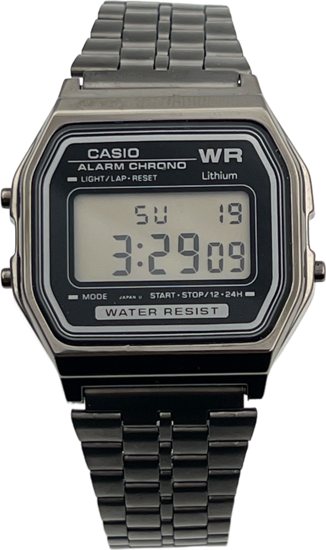 Montre Casio Vintage A158WETB-ADF Digitale Noire Unisexe en Acier