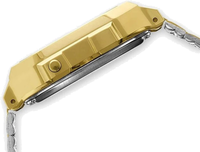 Montre Casio Vintage A168WEGC-3EF - Boîtier Or & Cadran Digital Camouflage Vert Militaire - Unisexe vue 2