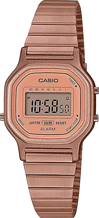 Montre Casio LA-11WR-5AEF en métal doré rose à affichage digital