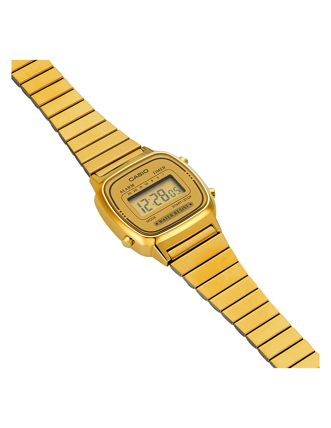 Montre Femme Casio Vintage LA670WEGA-9EF en métal doré à affichage digital vue 2