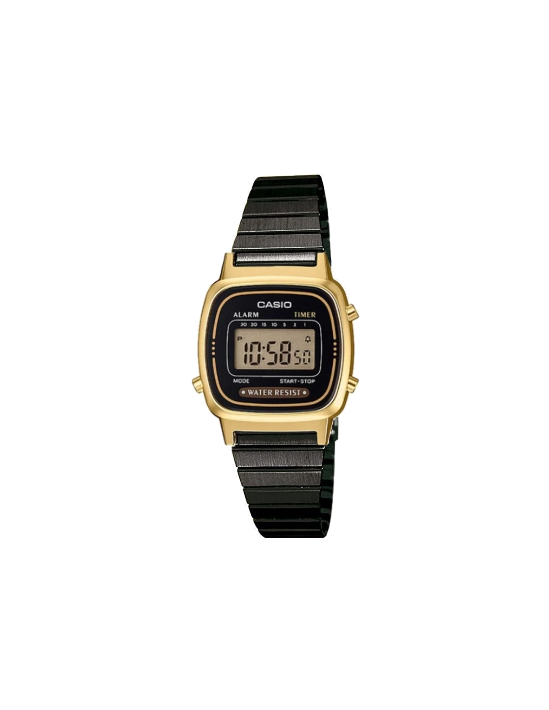 Montre Femme Casio Vintage LA670WEGB-1BEF - Boîtier Or & Cadran Digital Noir