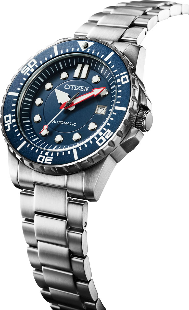 Montre Citizen Automatique Homme NJ0121-89L Cadran Bleu Acier vue 2