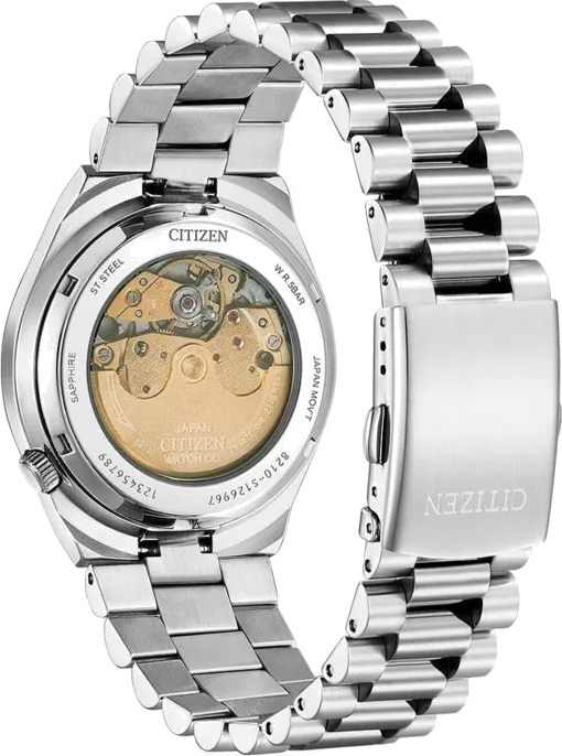 Montre Citizen Tsuyosa Automatique NJ0151-88Z pour Homme - Cadran Orange, Bracelet Acier vue 2