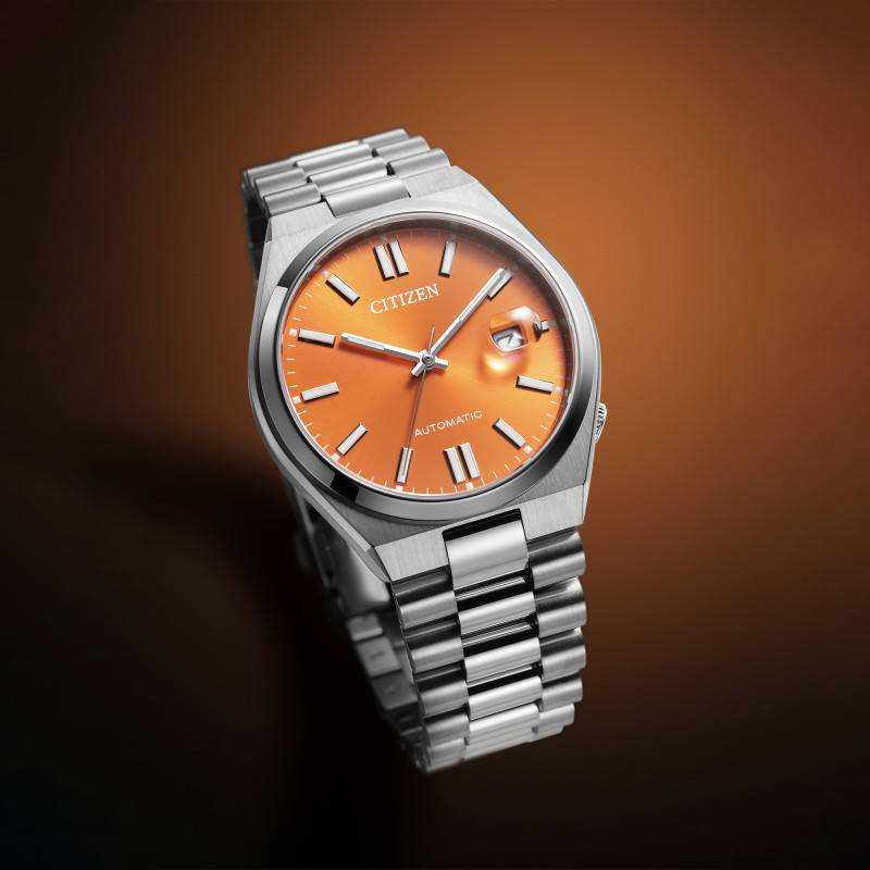 Montre Citizen Tsuyosa Automatique NJ0151-88Z pour Homme - Cadran Orange, Bracelet Acier vue 5