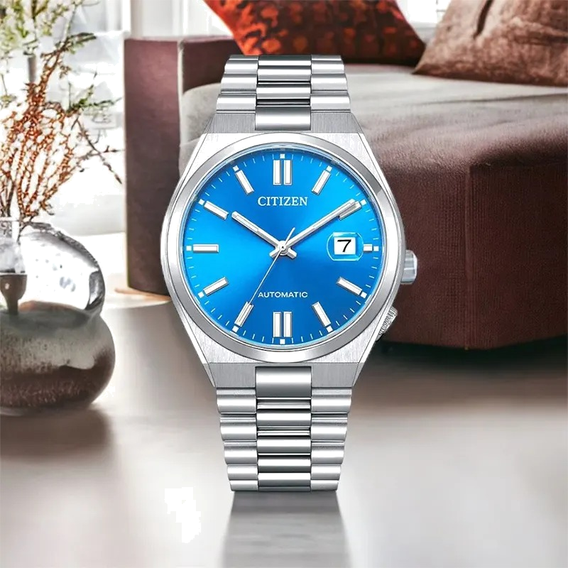 Montre Citizen Automatique Tsuyosa NJ0158-89L pour Homme - Cadran Bleu Soleillé vue 4