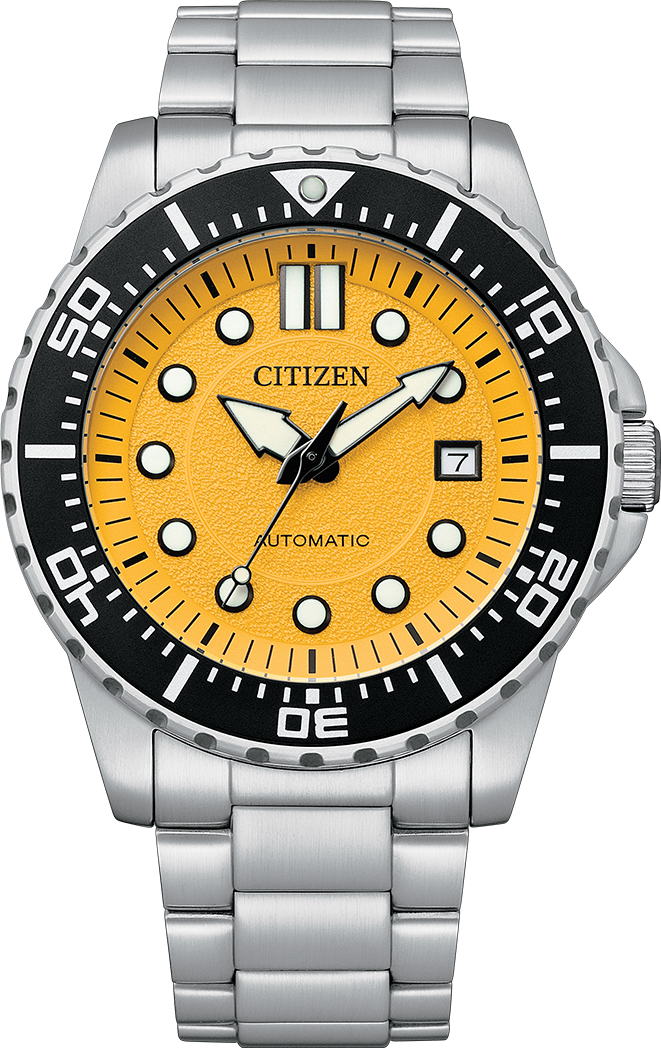 Montre Homme Citizen NJ0170-83Z Automatique - Cadran Jaune & Bracelet Acier