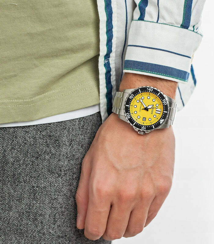 Montre Homme Citizen NJ0170-83Z Automatique - Cadran Jaune & Bracelet Acier vue 4