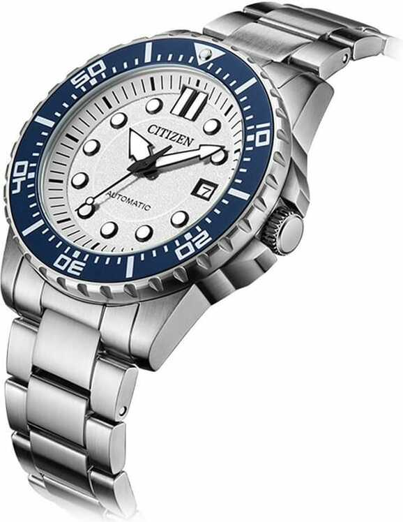 Montre Homme Citizen NJ0171-81A Automatique Acier Cadran Blanc vue 2