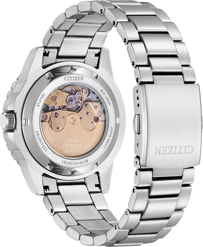 Montre Homme Citizen NJ0171-81A Automatique Acier Cadran Blanc vue 3