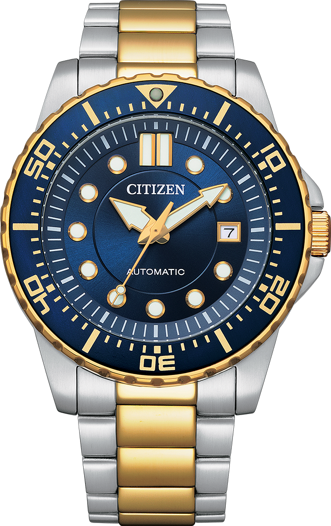 Montre Homme Citizen Automatique NJ0174-82L Cadran Bleu Acier Bicolore