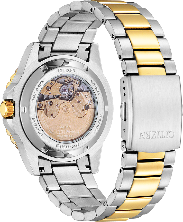 Montre Homme Citizen Automatique NJ0174-82L Cadran Bleu Acier Bicolore vue 3