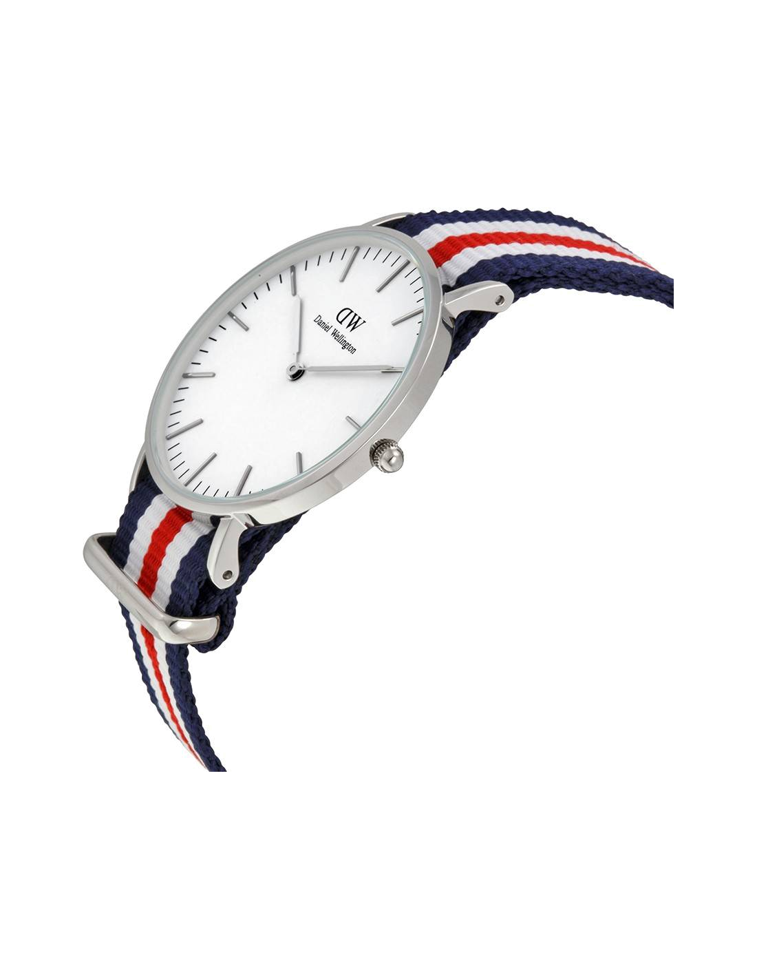 Détails cadran blanc et bracelet ajustable — Montres Outlet