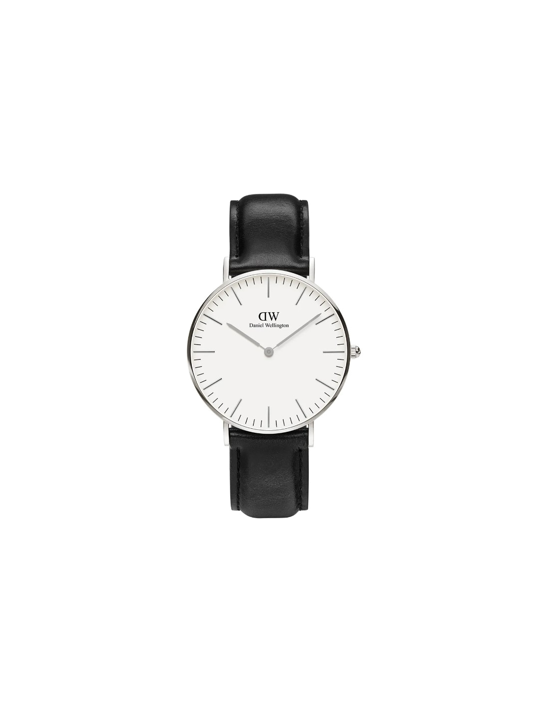 Montre Daniel Wellington Classic Sheffield DW00100053 - Cadran blanc 36mm, bracelet cuir noir - Unisexe
